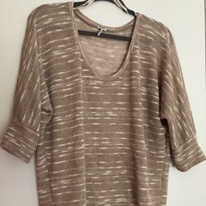 Splendid beige knit top, loose fit, slightly used.